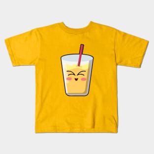 kawaii Cute Lemon fruit juice drink Kids T-Shirt